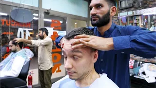 ASMR Super hard head massage in Dubai barbershop