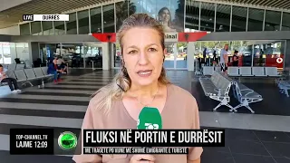 Top Channel/ Fluksi në portin e Durrësit/ Me tragete po vijnë më shumë emigrantë e turistë