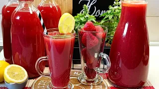 Homemade thick strawberry juice - incomparably tastier and healthier than purchased juice