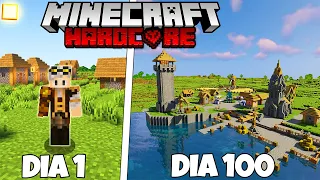 SOBREVIVI 100 DIAS EM UMA VILA NO MINECRAFT HARDCORE