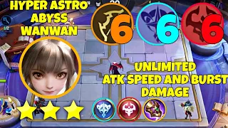 DOUBLE CRYSTAL HYPER 3 STAR ASTRO ABYSS WANWAN | UNLIMITED ATK SPEED & BURST DMG | MLBB MAGIC CHESS