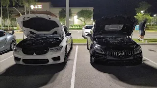 Mercedes C63 S AMG Bolt Ons E30 vs BMW M5 Competition Intakes OTS 93