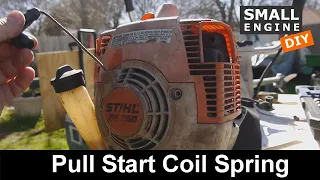 Stihl FS350 Pull Start Coil Spring Replacement