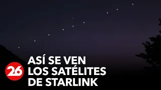 Así se ven los satélites de Starlink en el cielo