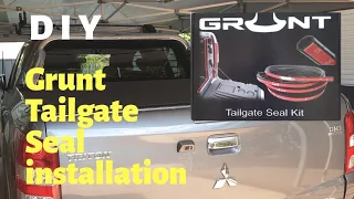 DIY Grunt Tailgate Seal Kit installation on mitshubishi Triton MQ16