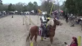 Jousting - 1st Session, Double Unhorsing, Mark Desmond & Charlie Andrews, Sherwood Forest