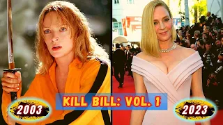 KILL BILL Vol.1 (2003) - Cast then and now - How they changed #2003vs2023 #umathurman #lucyliu