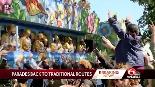 New Orleans parades go back to traditional routes