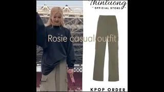 [Shopee haul] Rosie blackpink casual outfit. Quần ống rộng rosie. Hard to love song