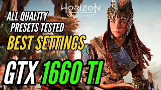 Horizon Forbidden West PC Performance GTX 1660 Ti Best Settings