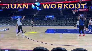 📺 Juan Toscano-Anderson workout/threes at Warriors pregame b4 Spurs (Jordan Poole was downstairs)