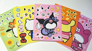 💸[ToyASMR] 💸Decorate with Sticker Book Hello Kitty, Kuromi, Melody, Pompompurin #paperdiy #sanrio💕