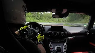 Mercedes AMG GTS Fast Lap Nürburgring Nordschleife with slow motorcycles