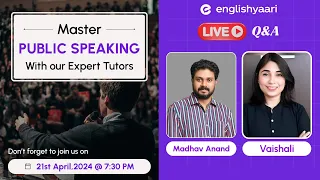 Master public speaking in just 45 minutes with EnglishYaari Expert Tutors #englishyaari