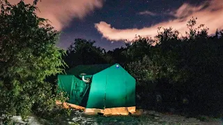 Solo Hot Tent Camping - Big Tents Video Compilation