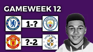 Premier League Gameweek 12 Predictions & Betting Tips | Chelsea vs Manchester City.