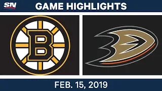 NHL Highlights | Bruins vs. Ducks - Feb 15, 2019