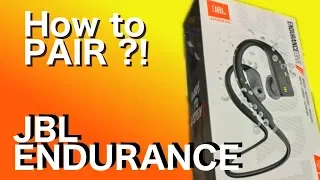 How to PAIR the JBL ENDURANCE wireless sport headphones to a smartphone