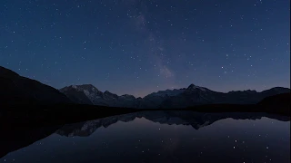 Free Stock Footage | Beautiful Time-lapse of the Night Sky with Reflections in a Lake (Full HD) 2020