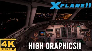 X-plane 11 | Unforgettable 4K Flight to KSAN! | MD-82