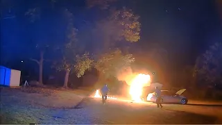 Biker's backpack ignites after Arkansas State Trooper uses stun gun during traffic stop