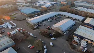 Early morning flight over industrial Swindon with GoPro Karma drone and Hero 7 Black