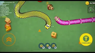 Wormszone.io🐍 Pro Worm Battle Gameplay 138 Best slither snake #001 #slithersnake Infinity mode