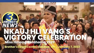 3HMONGTV Pre-recorded: Nkauj Hli Vaj, Miss Hmong Oklahoma 2023 speaks at her victory celebration.