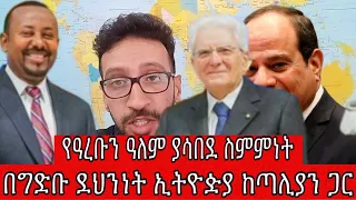 የዓረቡን ዓለም ያሳበደ ስምምነት በግድቡ ደህንነት ኢትዮዽያ ከጣሊያን ጋር