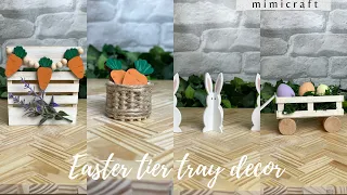 Easter tier tray decor using dollar tree products!