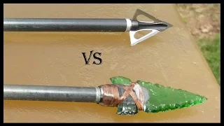 Part 1: Glass Arrowhead vs. Modern Broadhead - Ballistics Gel Penetration Comparison