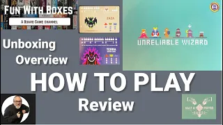 Unreliable Wizard Board Game | Unboxing, Overview, How to Play & Review | Salt and Pepper Games