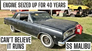 SS Chevelle does burnouts after sitting for 40 years