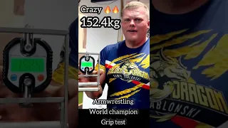 Grip test one of the strongest world records 152.4 kg -Kamil Jablonski GOLDEN DRAGON #armwrestling
