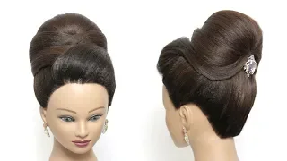 New Bridal Hairstyle For Long Hair Tutorial. Perfect  Wedding Bun Updo