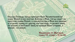 Евангелие 19 февраля. Господи! когда мы видели Тебя алчущим, и накормили? или жаждущим, и напоили?