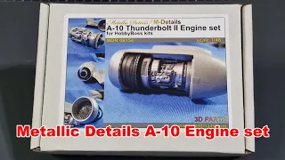 Metallic Details A-10 Thunderbolt II Engine set (designed to be used with Hobby Boss kits)