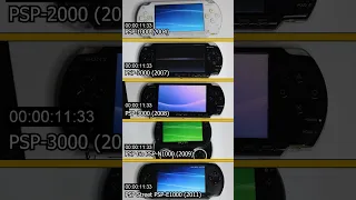 PSP-1000 vs PSP-2000 vs PSP-3000 vs PSP Go vs PSP Street - Boot Up Speed Comparison #shorts #short