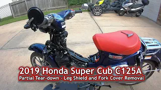 2019 Honda Super Cub C125: Leg Shield and Fork Cover Removal