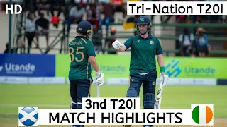 Ireland vs Scotland 3rd Match Highlights 2024  | IRE vs SCOT MATCH HIGHLIGHTS | 2024 today