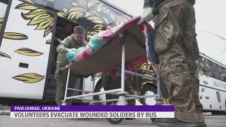 Ukrainian medics turning buses into ambulances