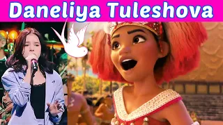 American Reaction to Daneliya Tuleshova Moana kazakh version | Alessia Cara - How Far I'll Go Cover