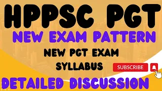 HPPSC PGT LATEST EXAM PATTERN 2023-24 ||New syllabus || Detailed discussion about paper 1&2