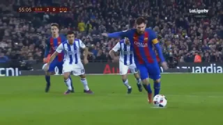 BARCELONA VS REAL SOCIEDAD 2 0 GOAL MESSI 26 01 2017 HD