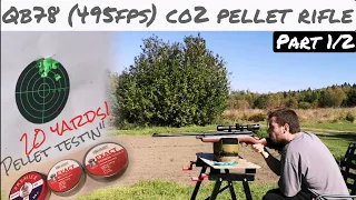 Beeman Qb78 .177cal Co2 rifle (495Fps) // Chronograph numbers and Pellet test from 20 yards [Part.1]