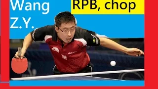 [TT wang zengyi王增羿] RPB(Reverse Penhold Backhand ) & Chop highlights