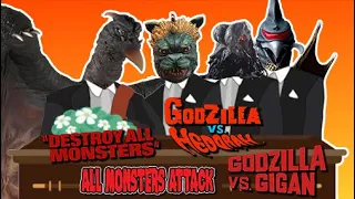 Destroy All Monsters & All Monsters Attack & Godzilla vs. Hedorah & vs. Gigan - Coffin Dance Cover