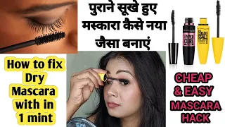 पुराने सूखे हुए मस्कारा को कैसे ठीक करें🤔 || How to fix dry mascara || #viral #youtube #mascarahack