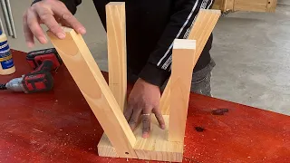A Simple Wood Chair Anyone Can Make In An Hours || Modern Style Craft Woodworking Design Project