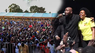 HON. NYAMUTOORO JOINS EDDY KENZO ON STAGE BEFORE PRESIDENT MUSEVENI IN KITGUM